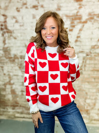 Valencia Heart Knit Sweater