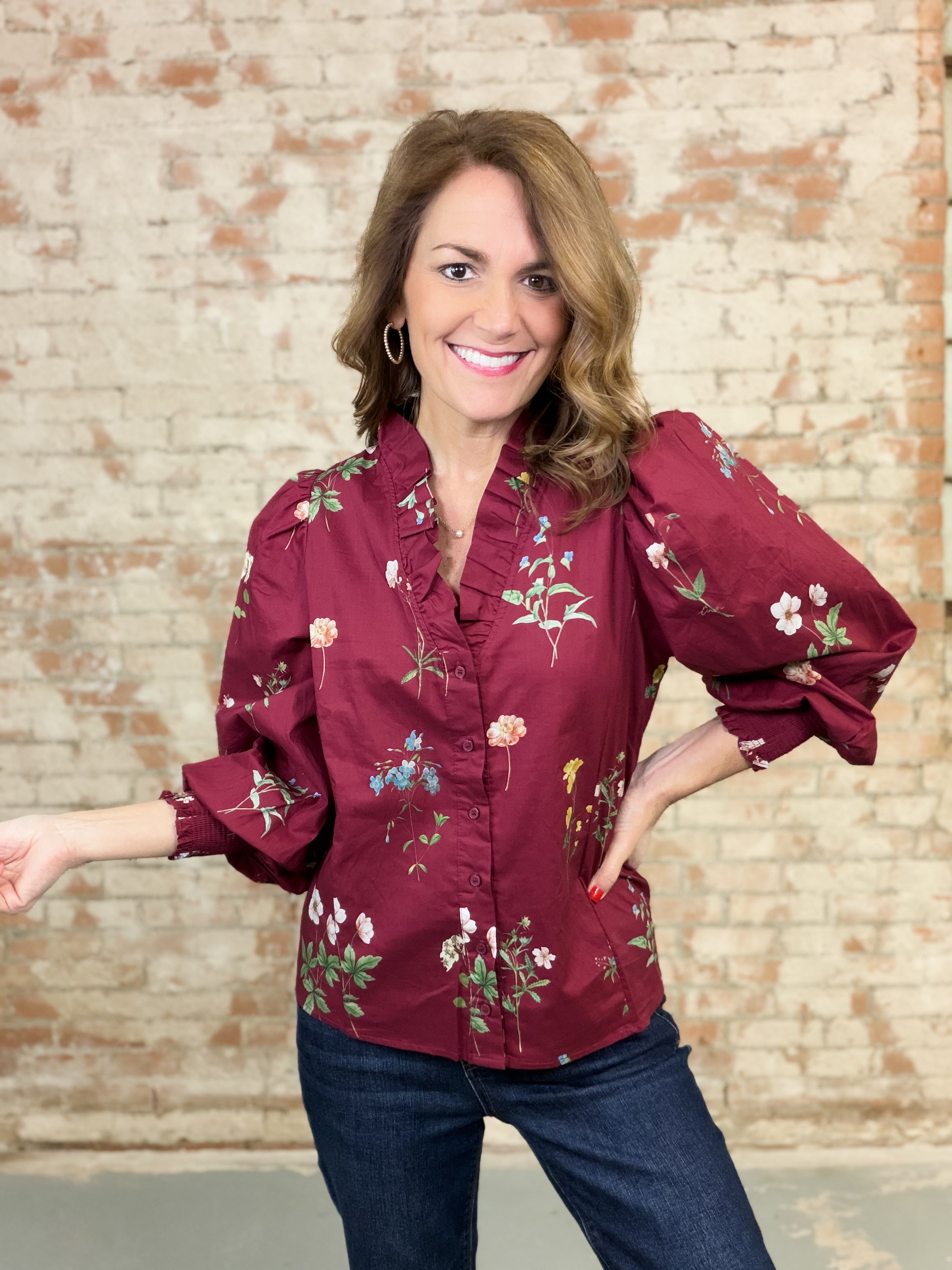 Eirwen Floral Print Top - FINAL SALE