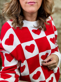 Valencia Heart Knit Sweater