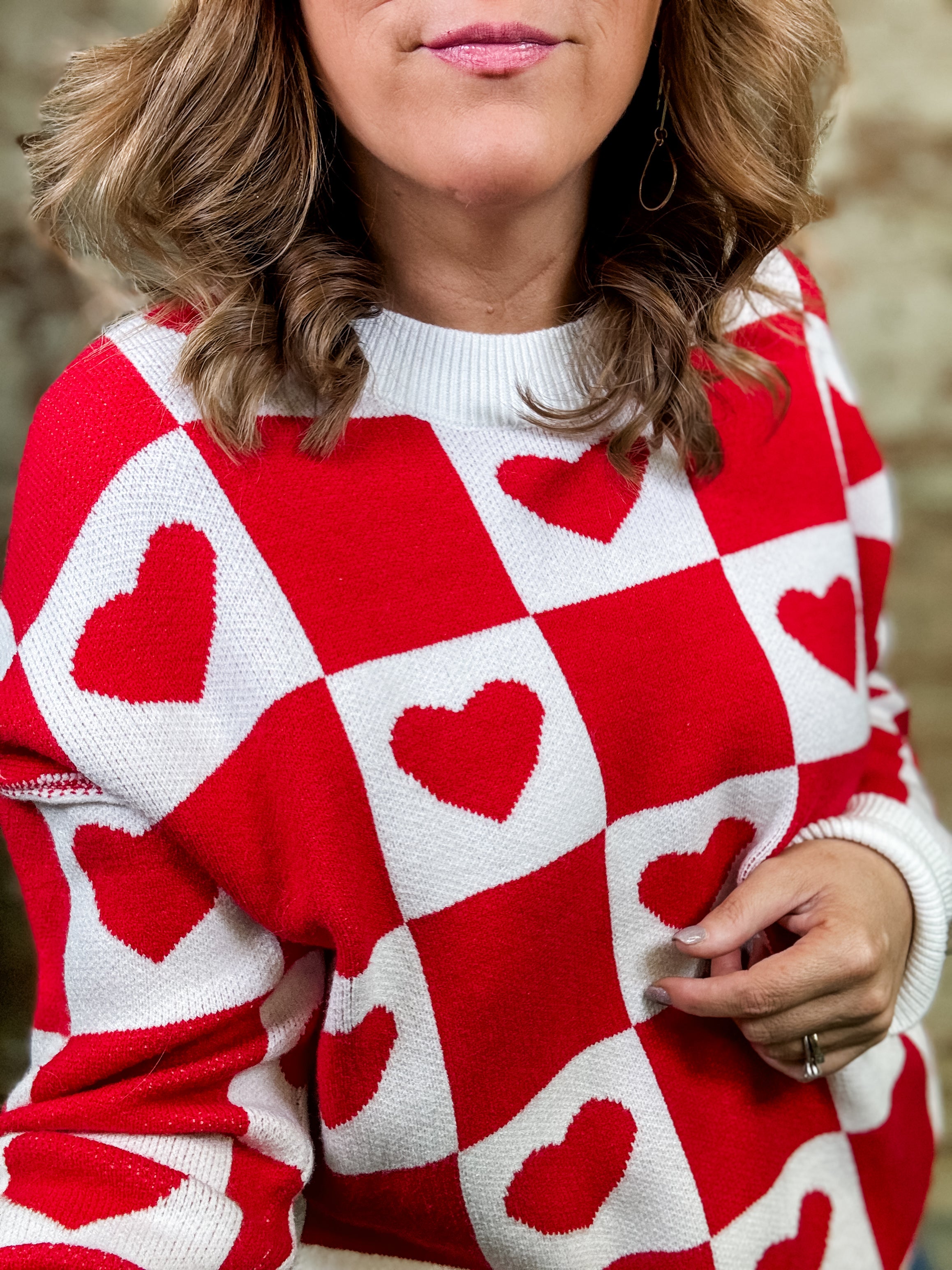 Valencia Heart Knit Sweater