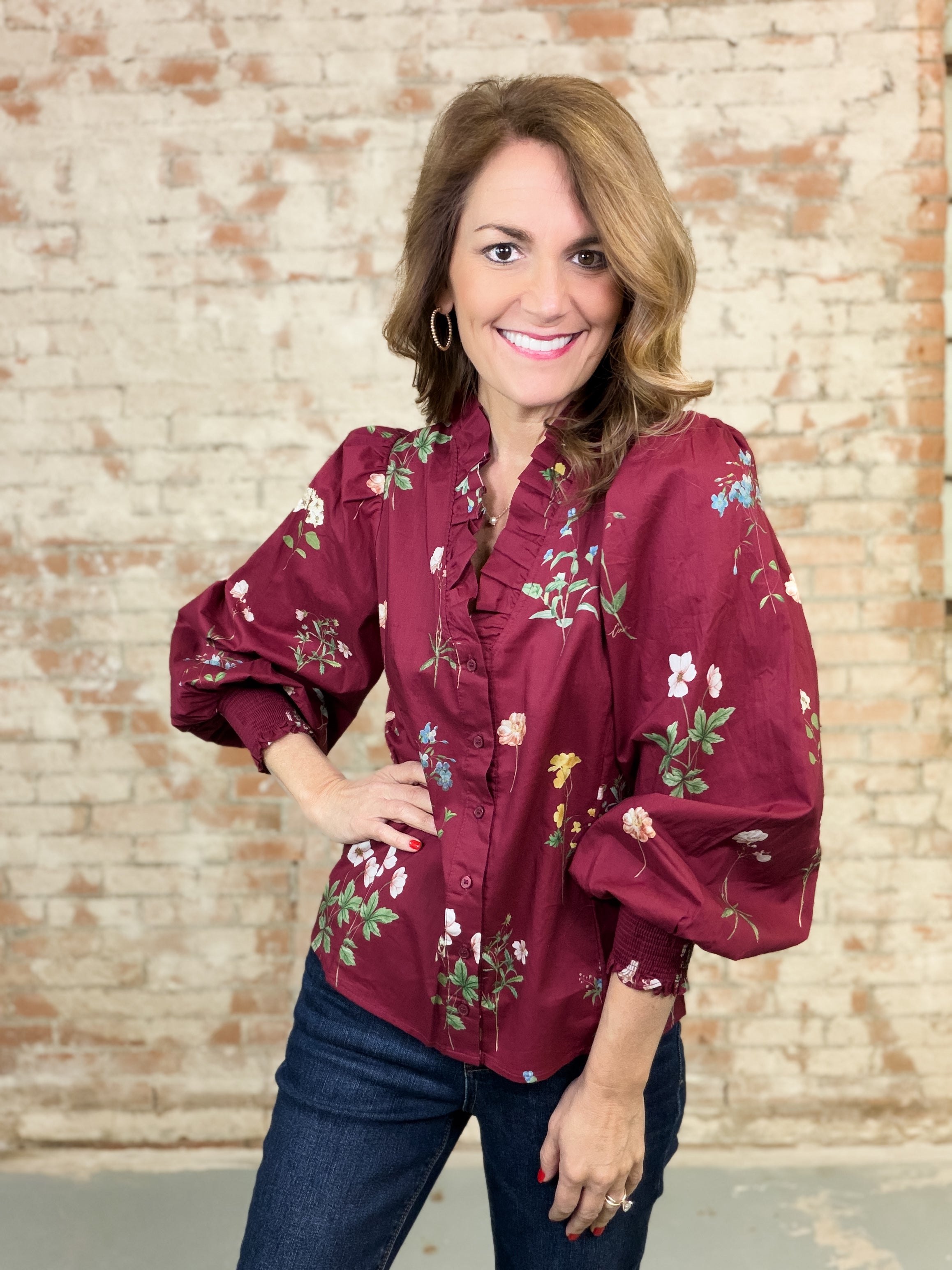 Eirwen Floral Print Top - FINAL SALE