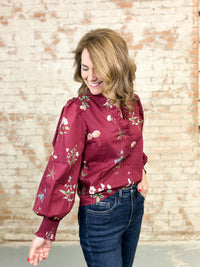 Eirwen Floral Print Top - FINAL SALE
