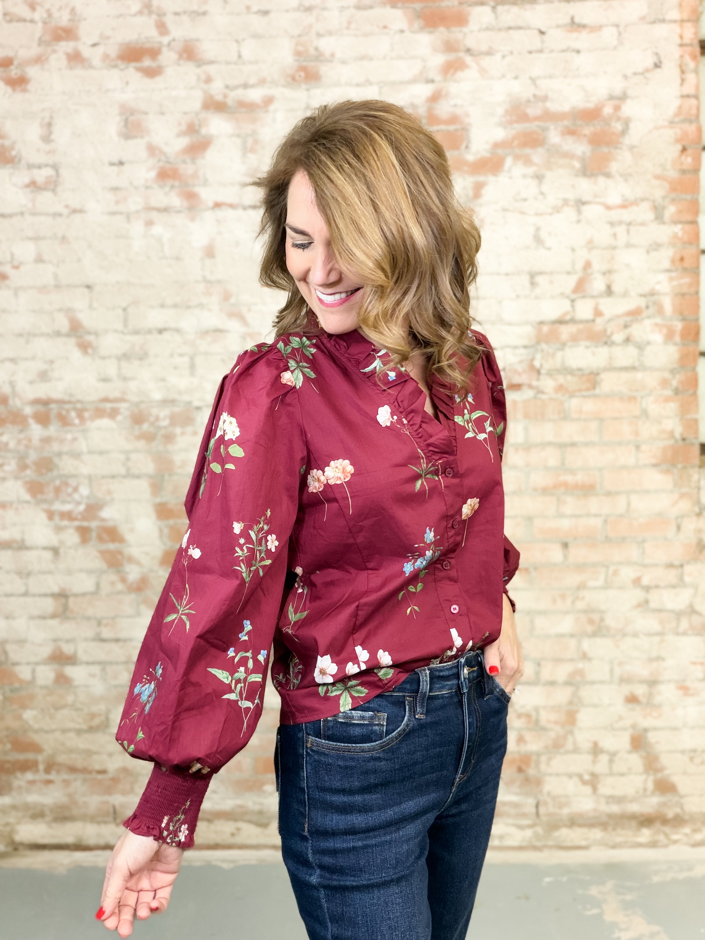 Eirwen Floral Print Top - FINAL SALE