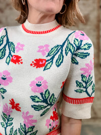 THML Lulu Floral Knit Top