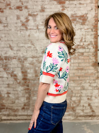 THML Lulu Floral Knit Top