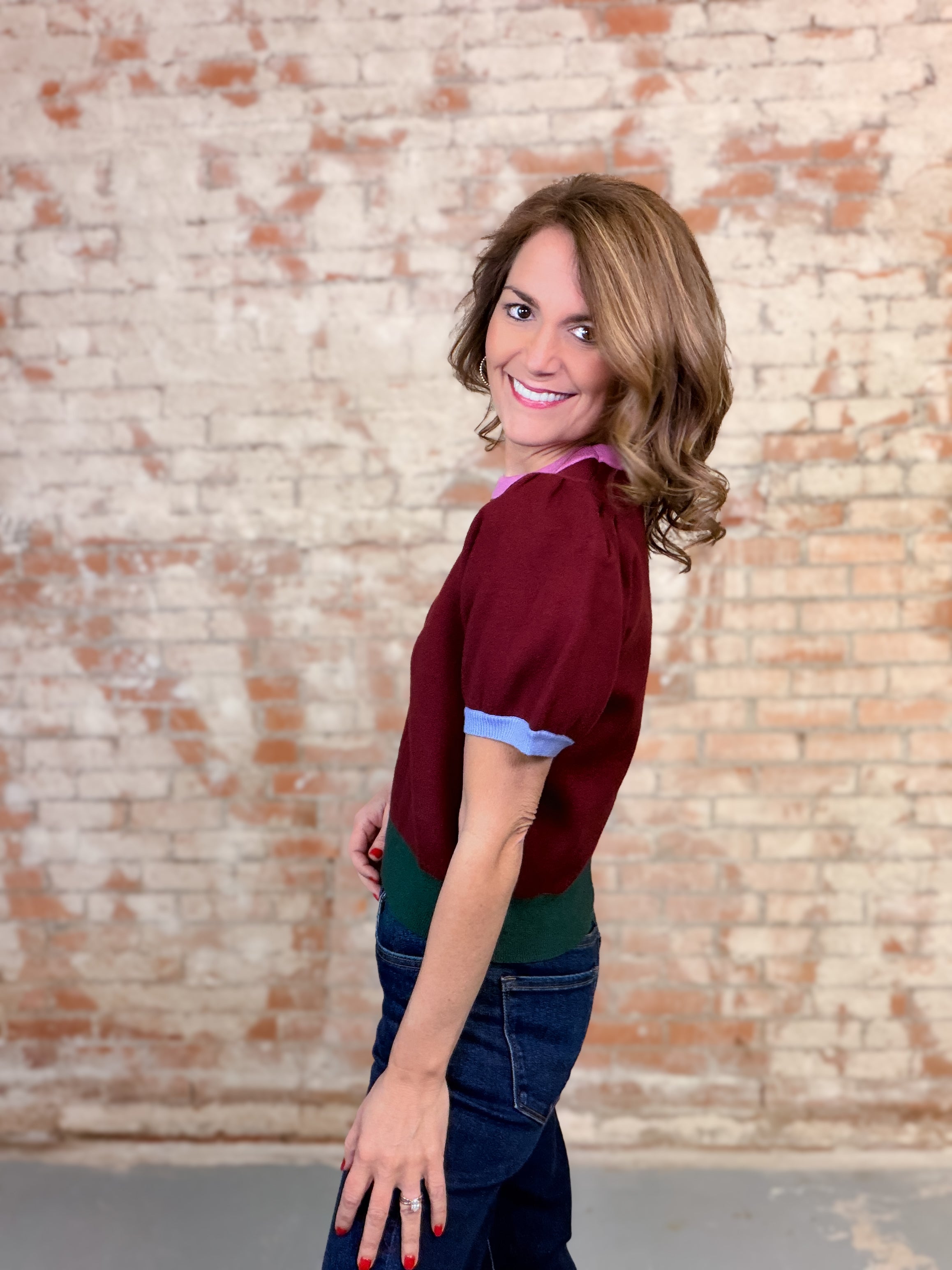 Haleigh Colorblock Knit Top