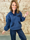 Mulberry Snap Sweatshirt