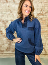 Mulberry Snap Sweatshirt