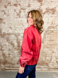 Rhoda Front Zip Washed Jacket