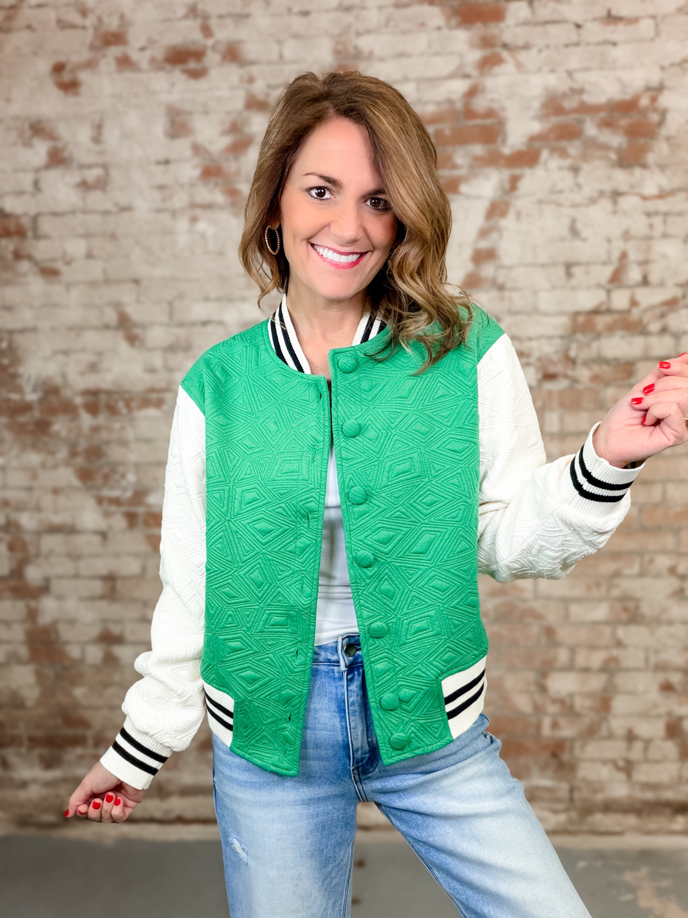 THML Audrey Textured Colorblock Jacket