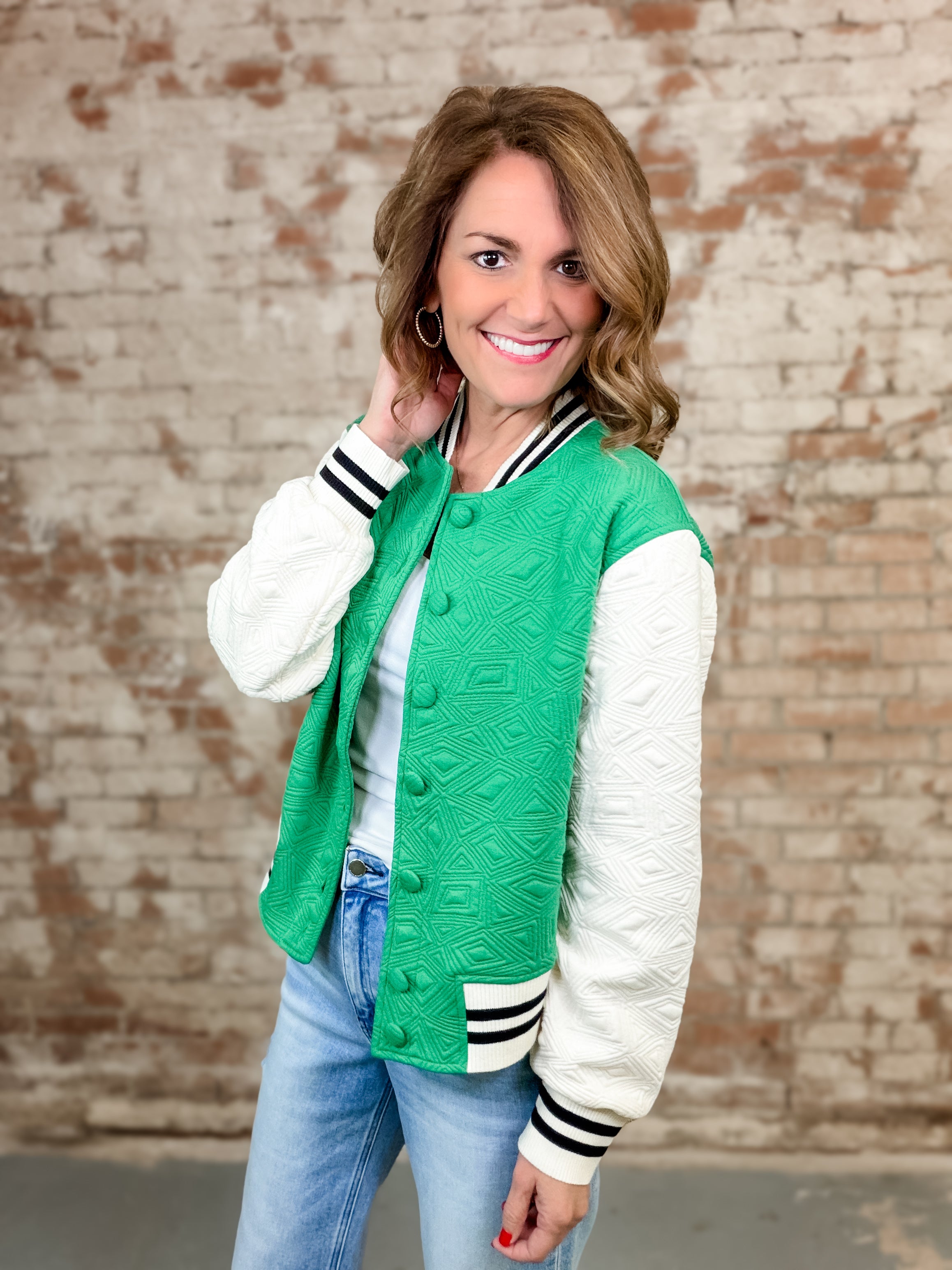 THML Audrey Textured Colorblock Jacket