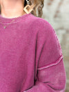 AmyLynn Mineral Washed Sweater Top