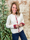 Valencia Plaid Trim Cardigan
