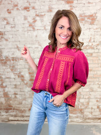 Ivy Jane Gideon Embroidered Top