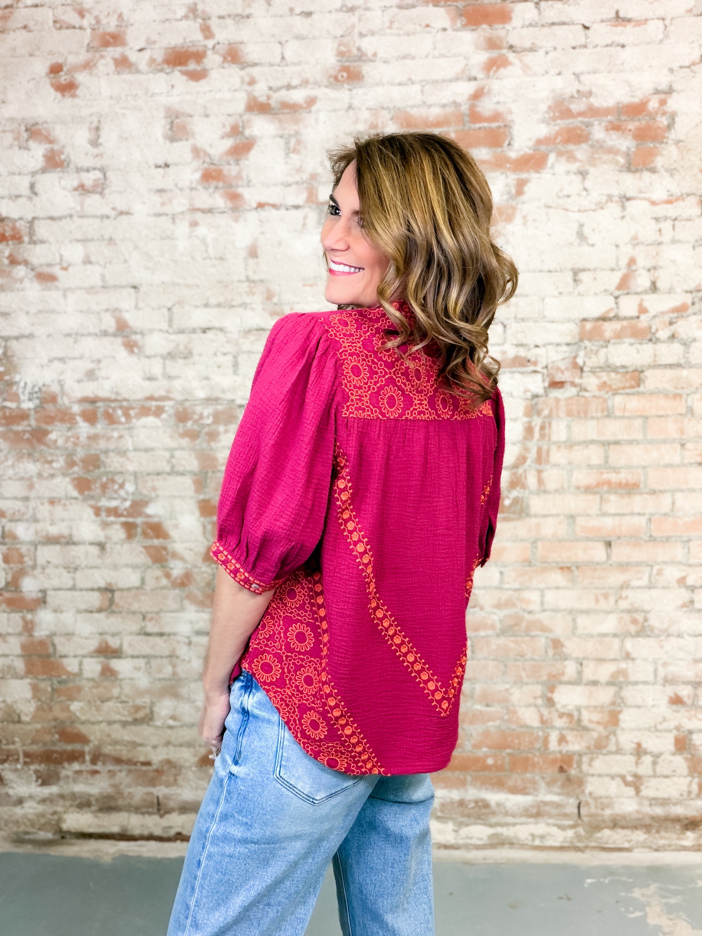 Ivy Jane Gideon Embroidered Top