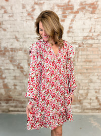 Mari Flower Print Dress