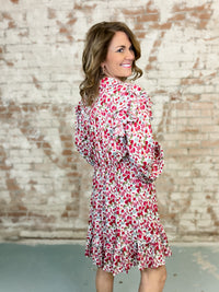 Mari Flower Print Dress