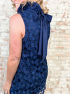 Melrose Navy Applique Lace Dress