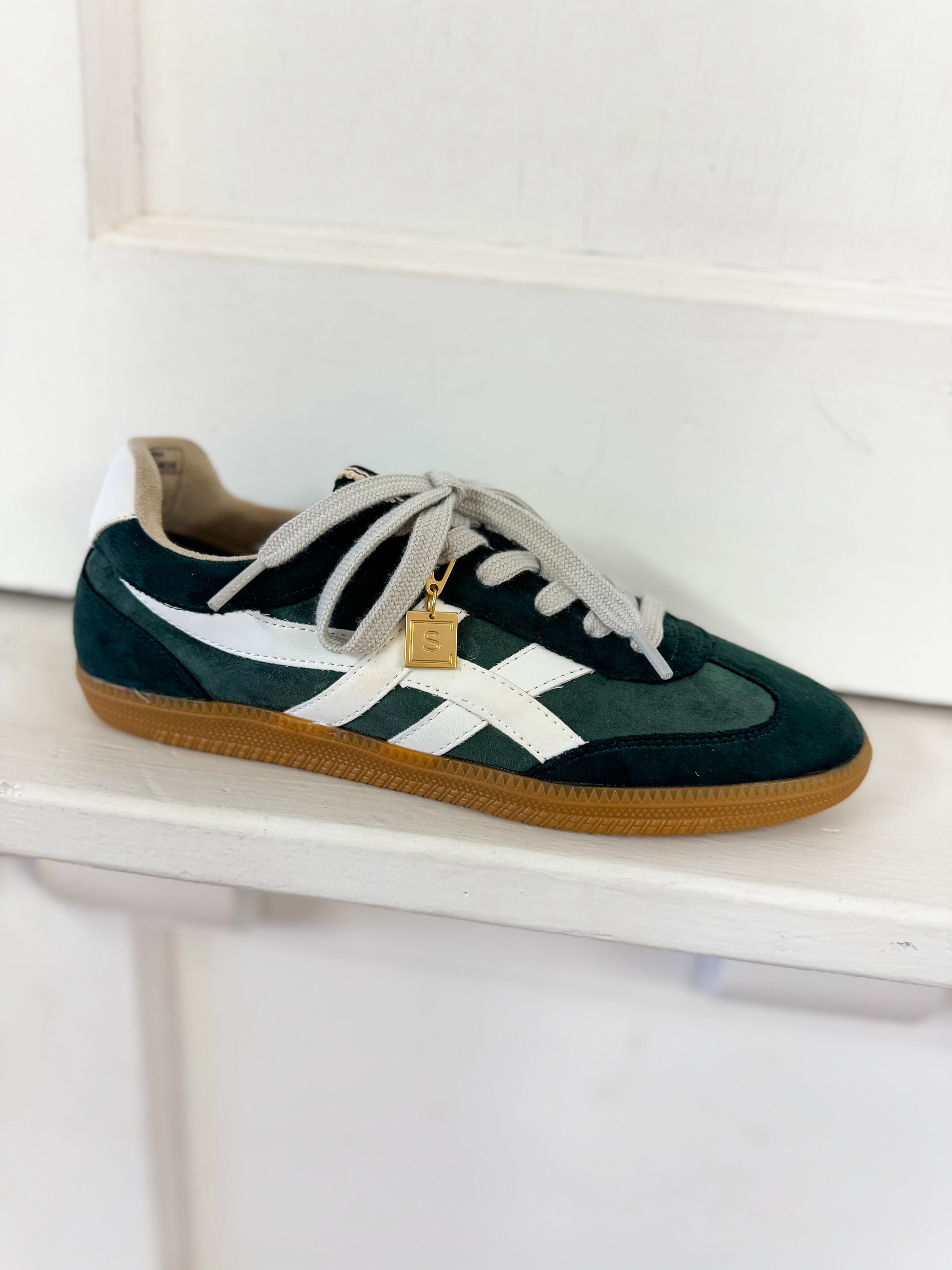 Shu Shop Sasha Green Suede Sneaker