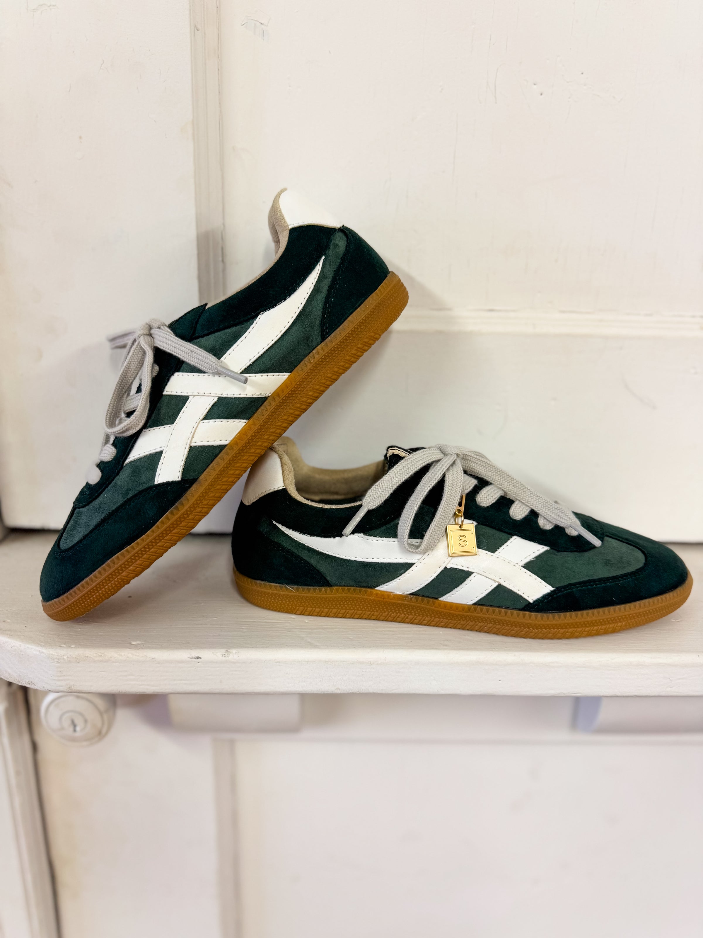 Shu Shop Sasha Green Suede Sneaker