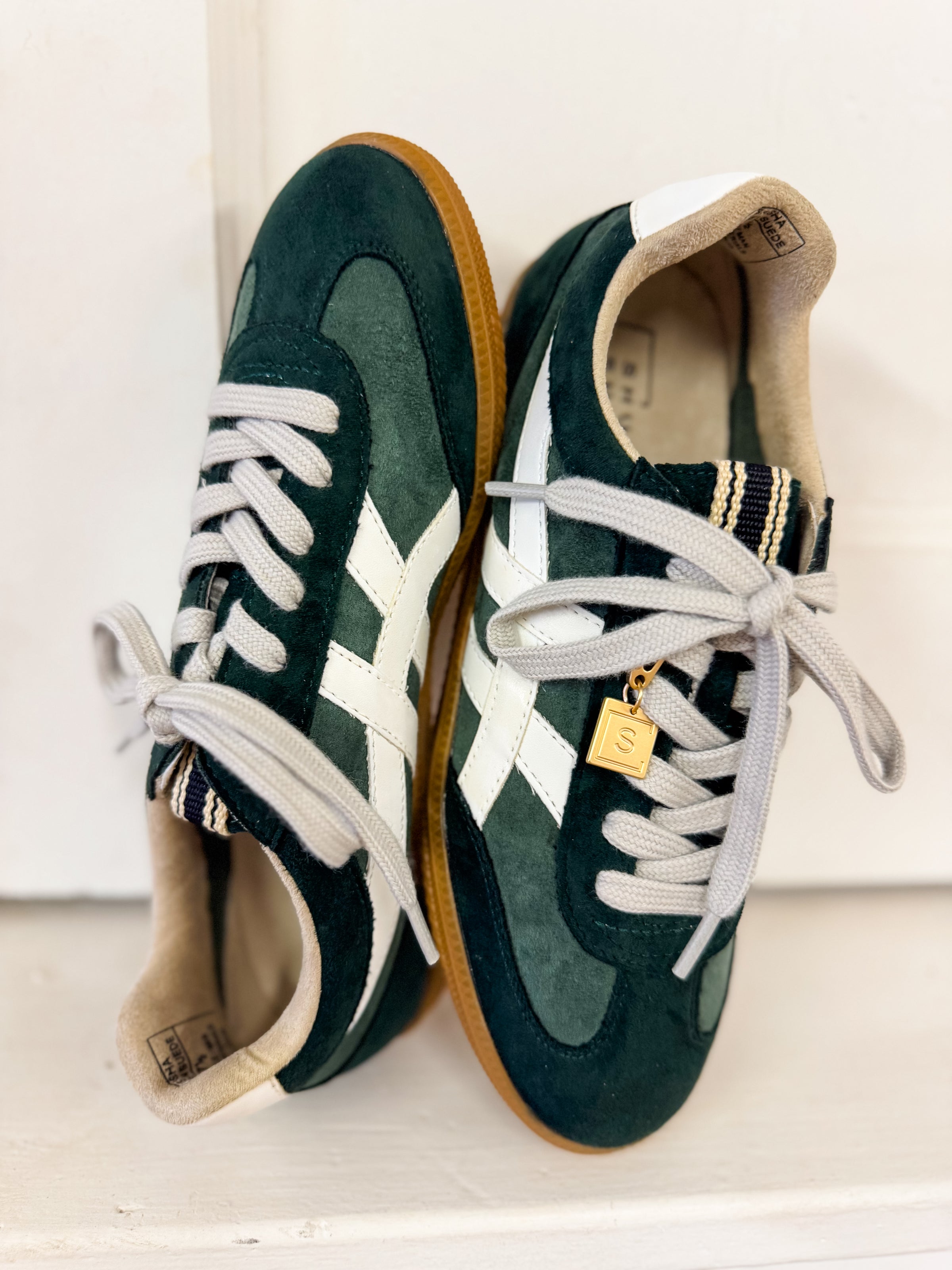 Shu Shop Sasha Green Suede Sneaker
