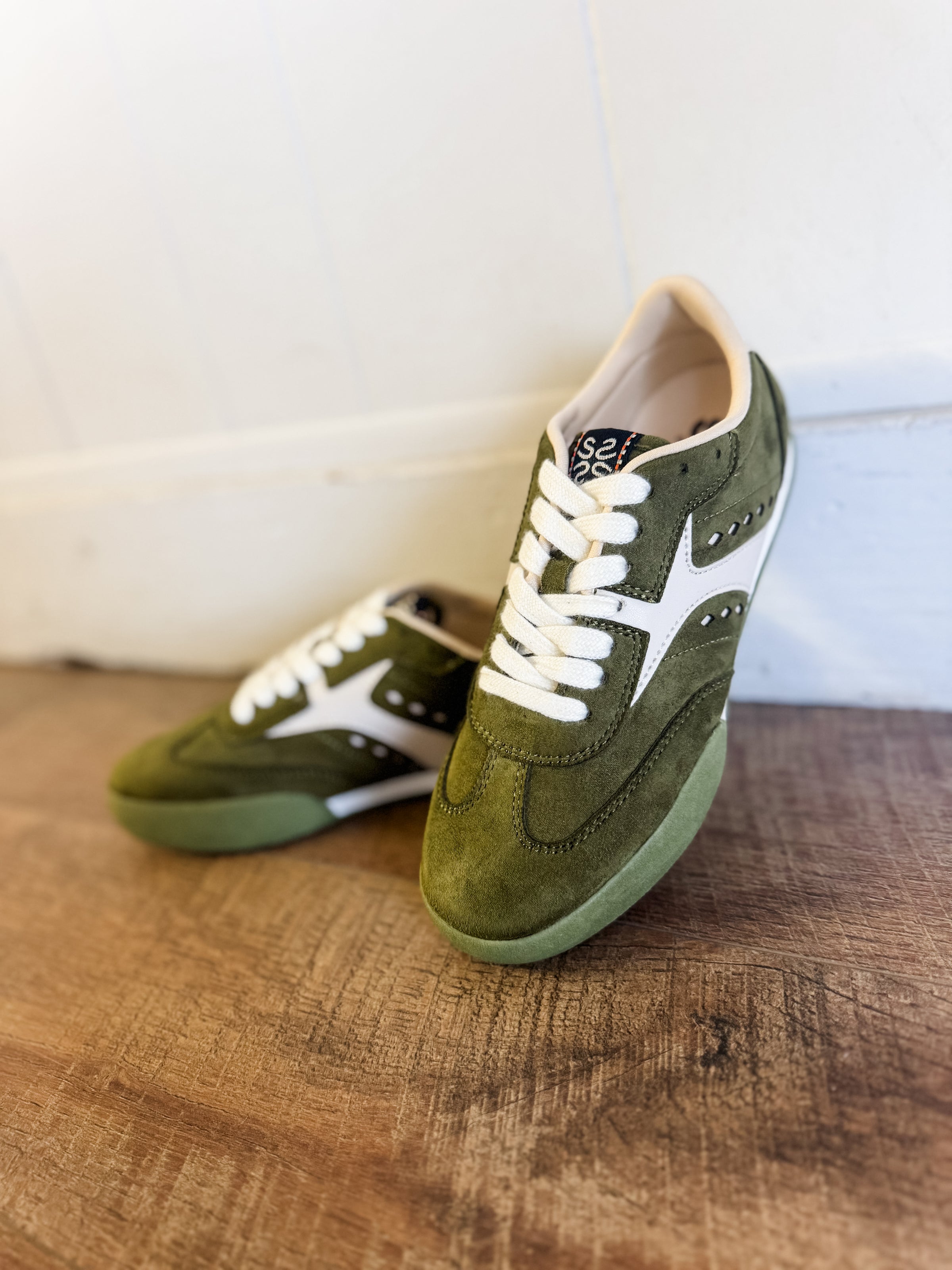 Shu Shop Raven Olive Green Sneakers