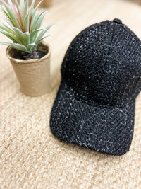 Angelle Tweed Sparkle Baseball Cap