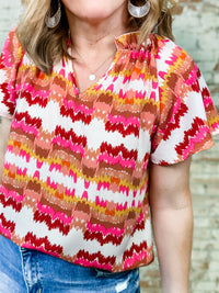 Sala Ikat Print Top - FINAL SALE