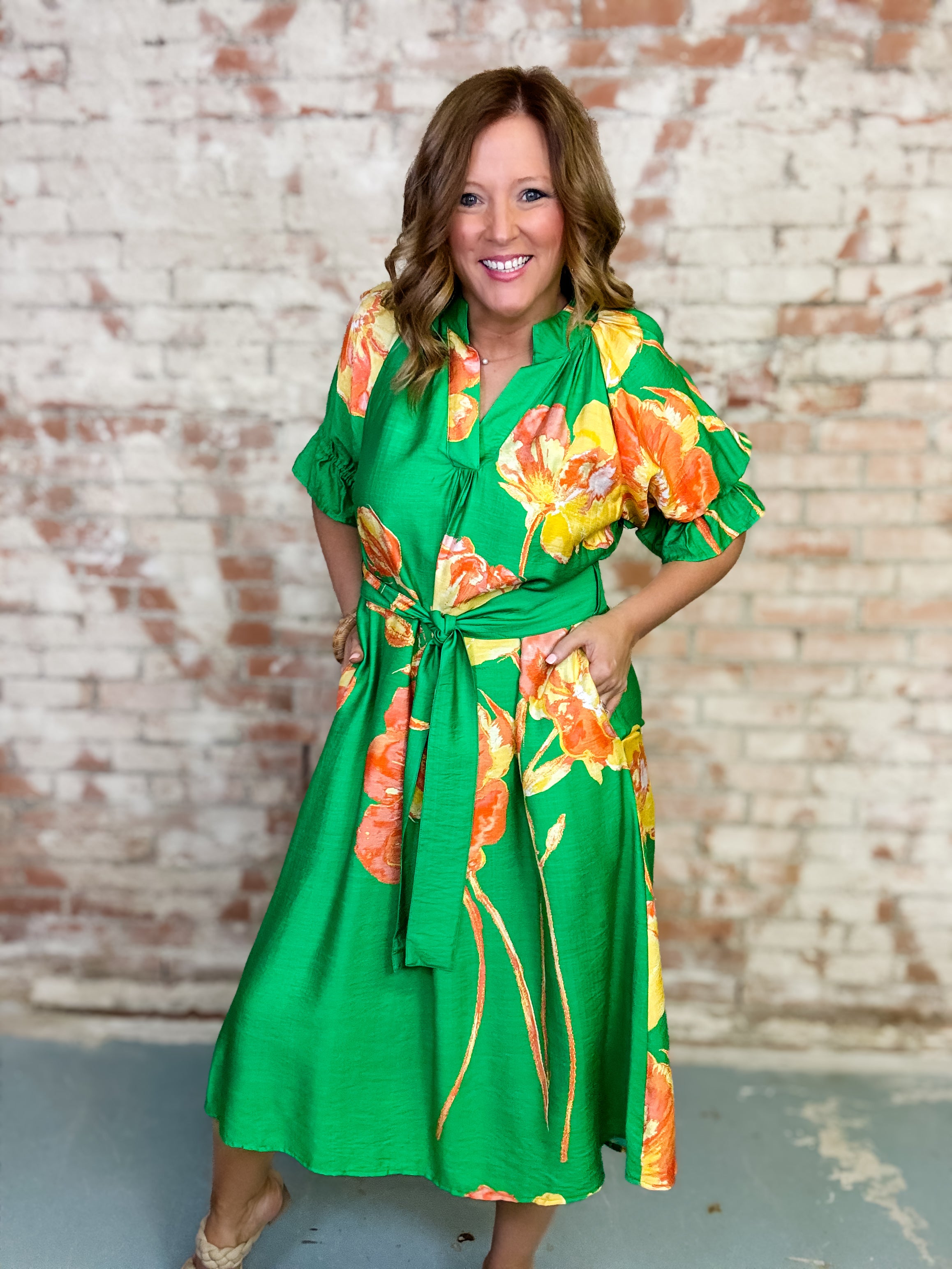 Jamela Boho Midi Dress