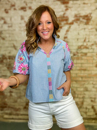 THML Wrenley Embroidered Top