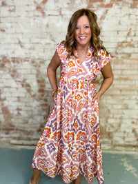 Zully Ruffle Sleeve Dress