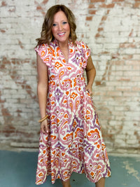 Zully Ruffle Sleeve Dress