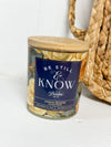 Floral Be Still Glass Candle