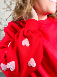 Ashley Embroidered Heart Sweatshirt