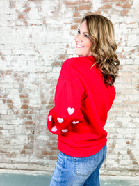 Ashley Embroidered Heart Sweatshirt