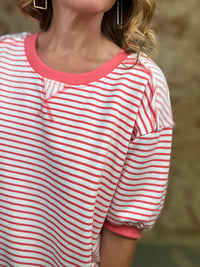 Meriah Striped Casual Top