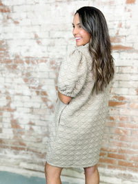 Marta Zip Front Quilted Dress