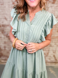 Ciera Solid Tiered Dress