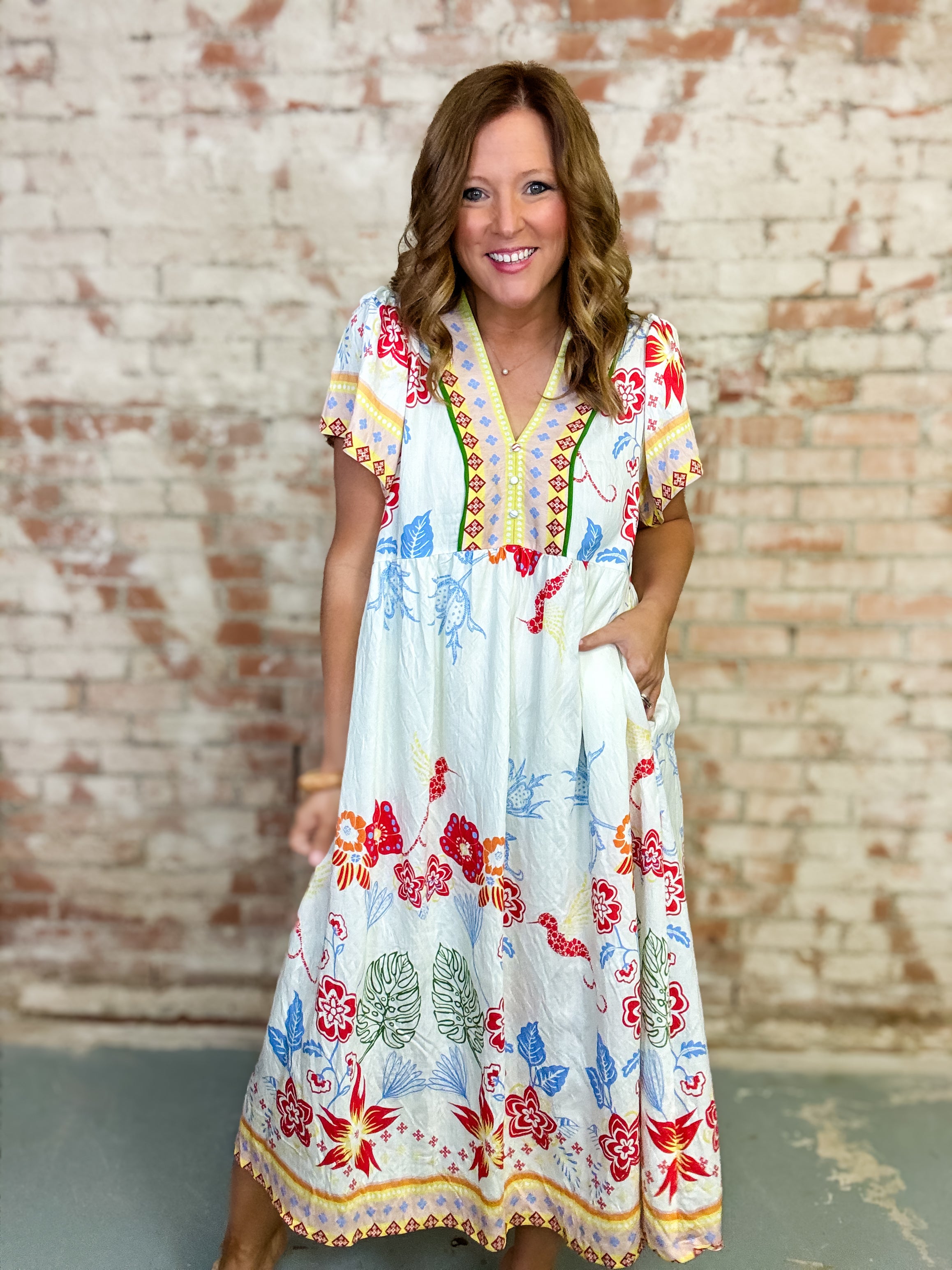 midi boho dresses Baltic Born Womens Spell Dress | Topaz + Blush Floral recommended for size XL Love Kuza Border Boho Wrap