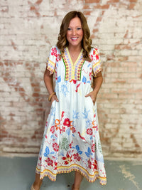 Esra Boho Midi Dress