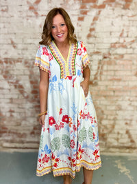 Esra Boho Midi Dress