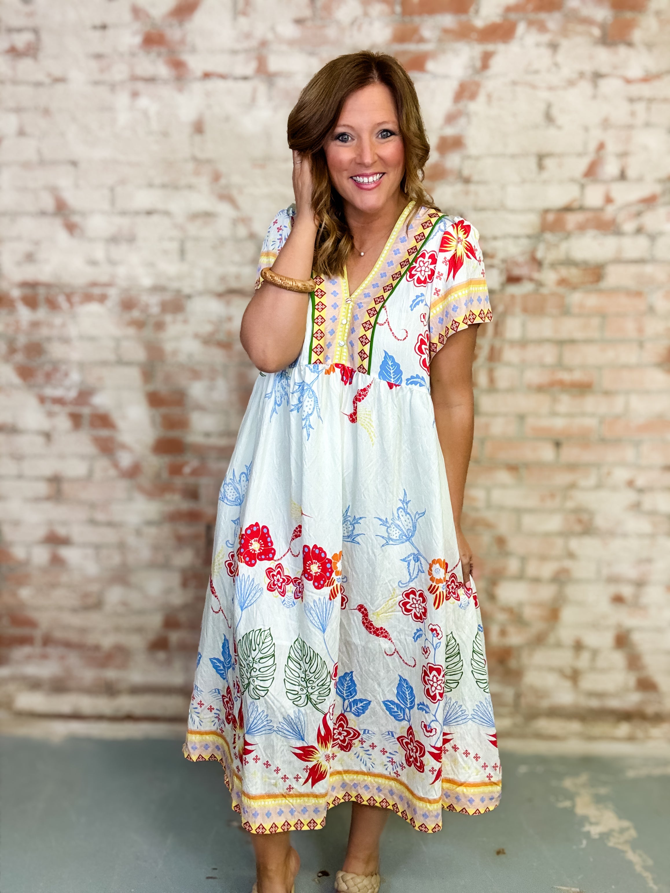 Esra Boho Midi Dress