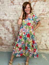 Tammy Tropical Midi Dress