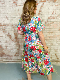Tammy Tropical Midi Dress