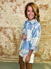 Abbott Floral Button Down Top