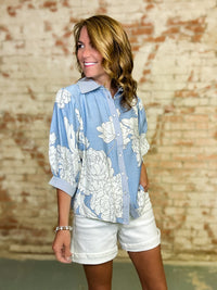 Abbott Floral Button Down Top