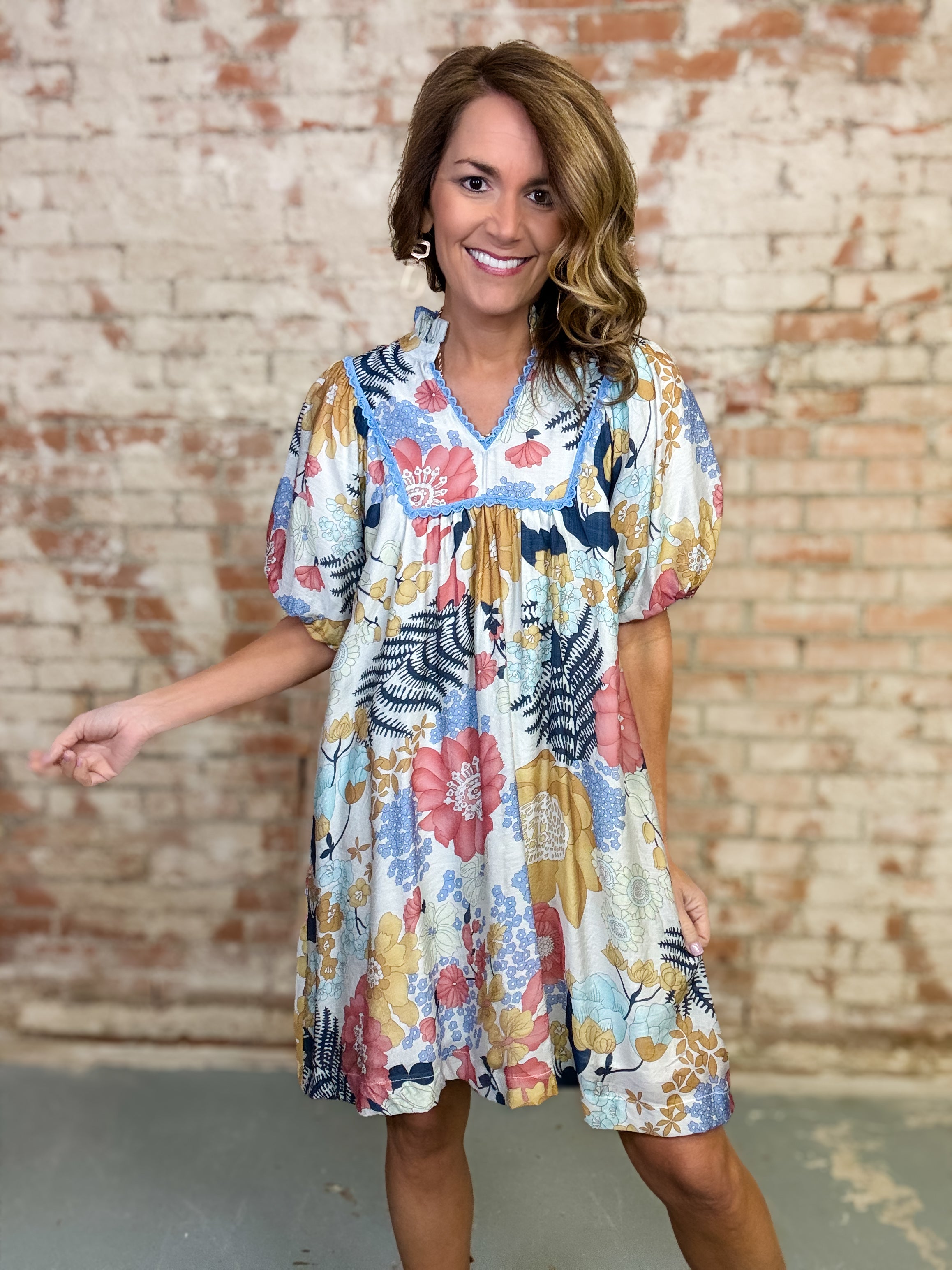 Ophira Floral Babydoll Dress