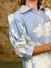 Abbott Floral Button Down Top