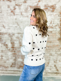 Pamela Heart Pom Sweater