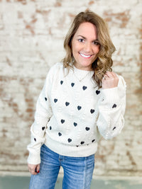 Pamela Heart Pom Sweater